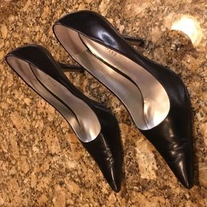 Nine West Black Leather Pumps